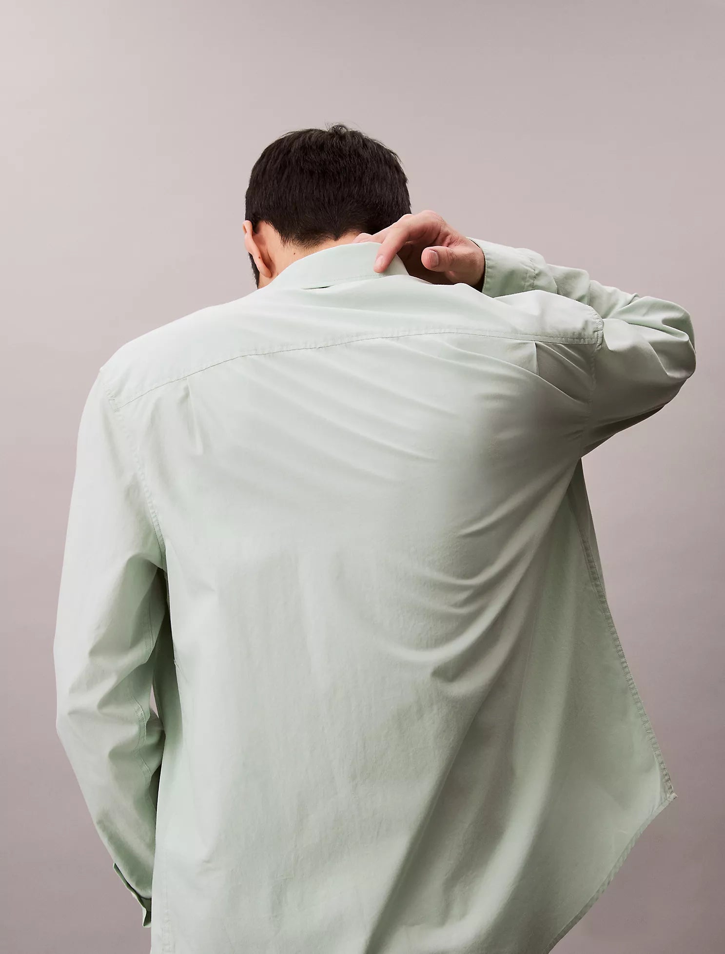 Cotton Poplin Relaxed Button-Down Shirt