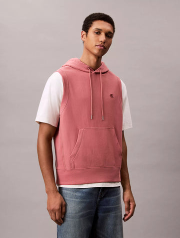 Cotton Terry Relaxed Sleeveless Hoodie