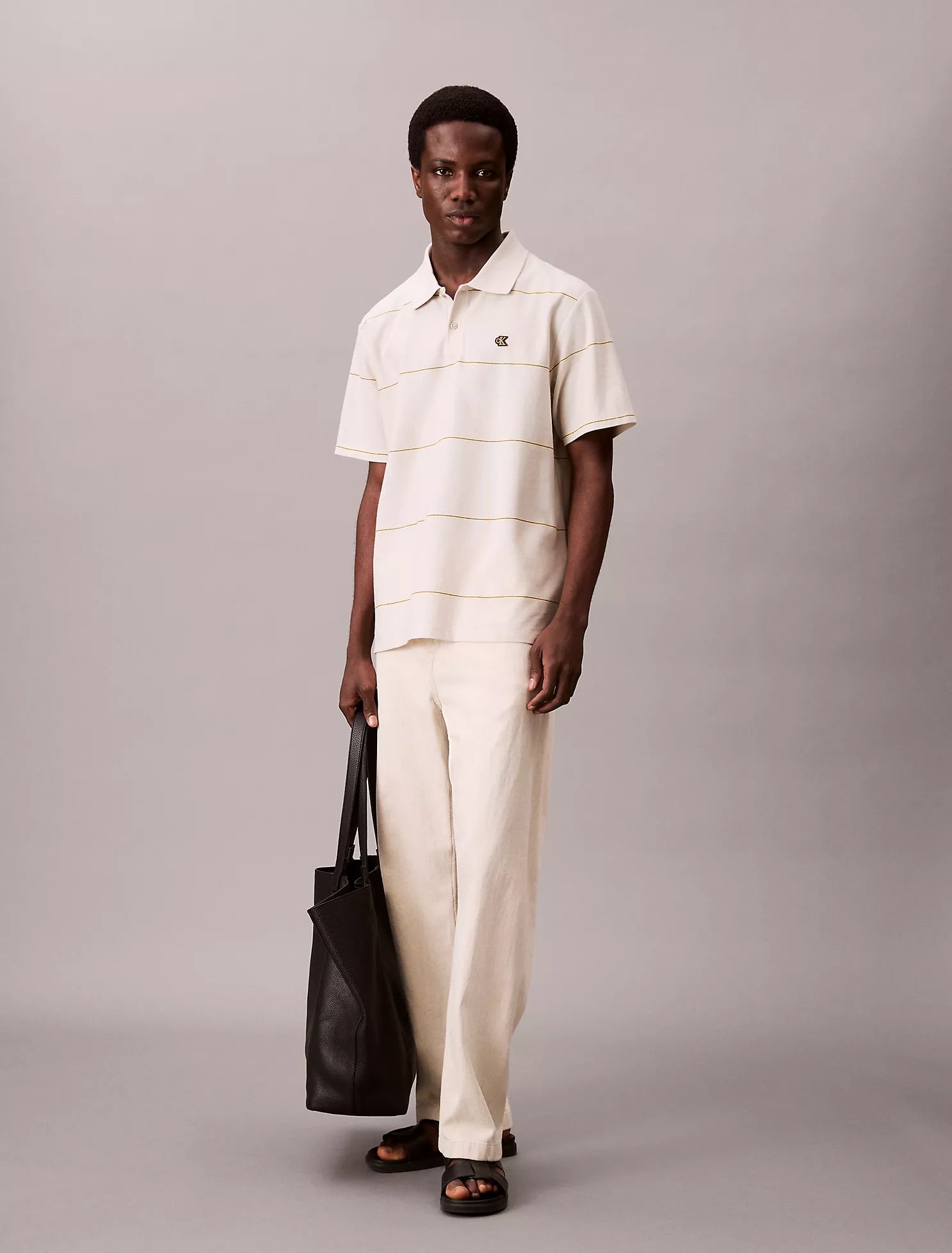 Stripe Relaxed Polo Shirt