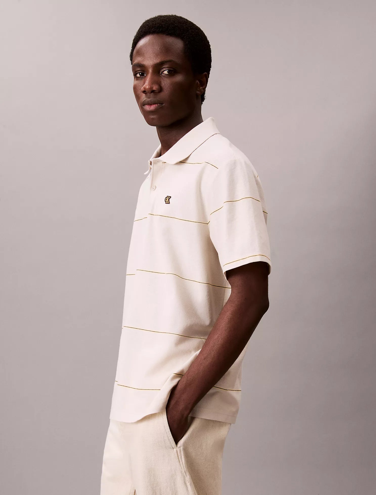 Stripe Relaxed Polo Shirt