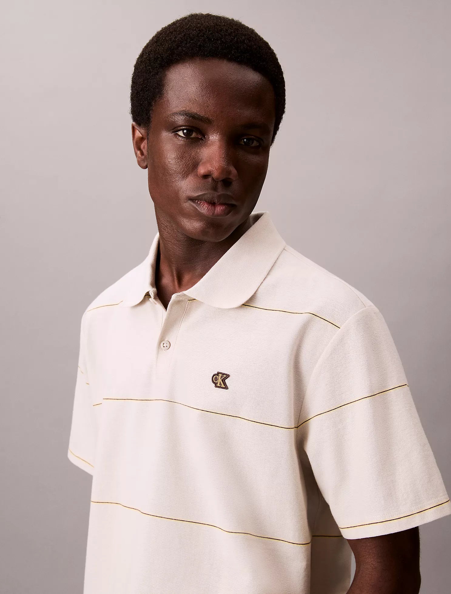 Stripe Relaxed Polo Shirt