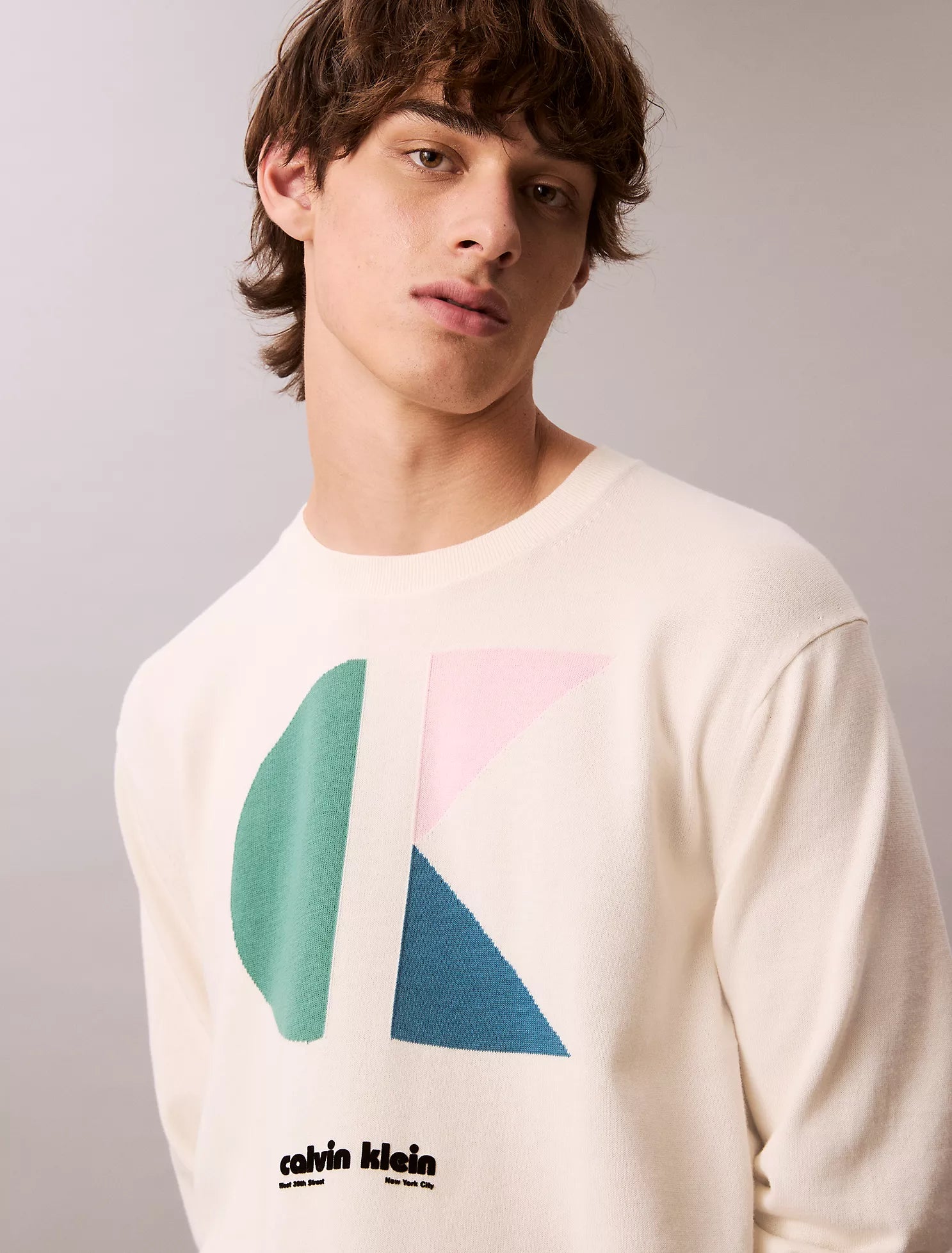 Colorblock Logo Graphic Classic Sweater