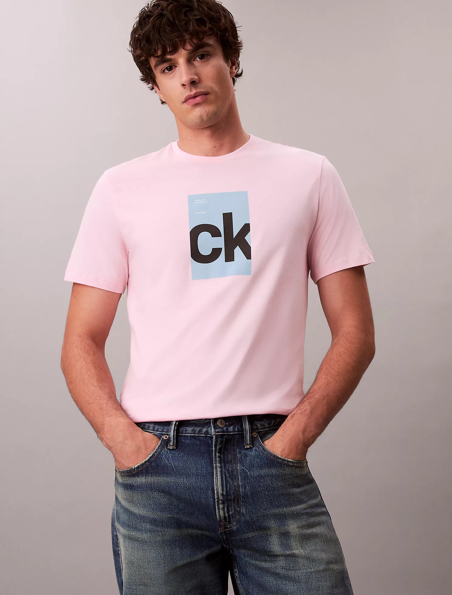Monogram Logo Center Box Graphic Classic T-Shirt