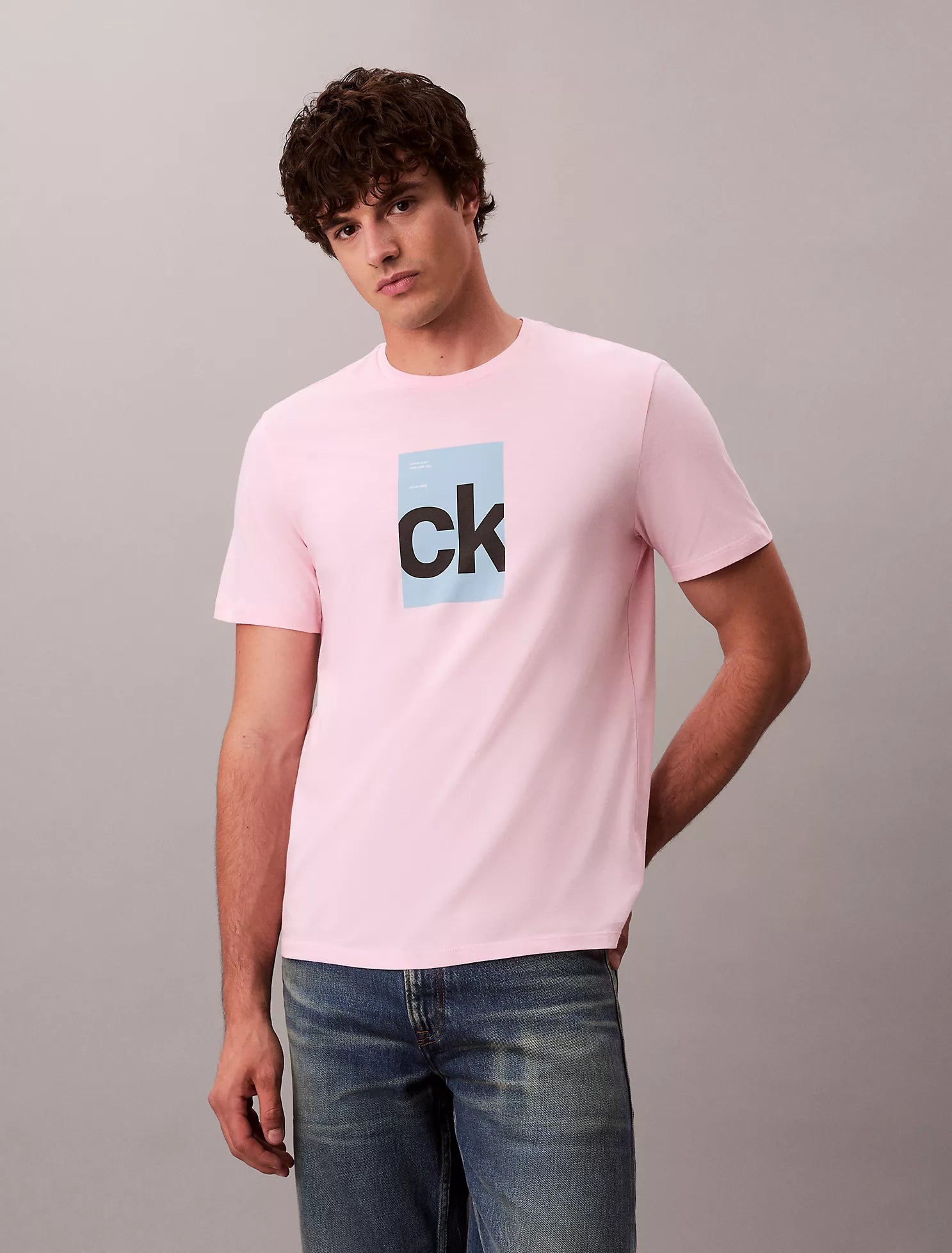 Monogram Logo Center Box Graphic Classic T-Shirt