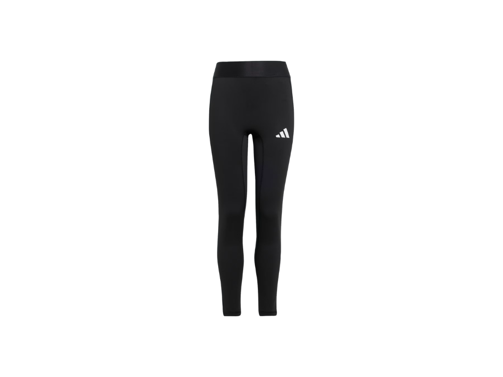 Black Adidas leggings on a white background