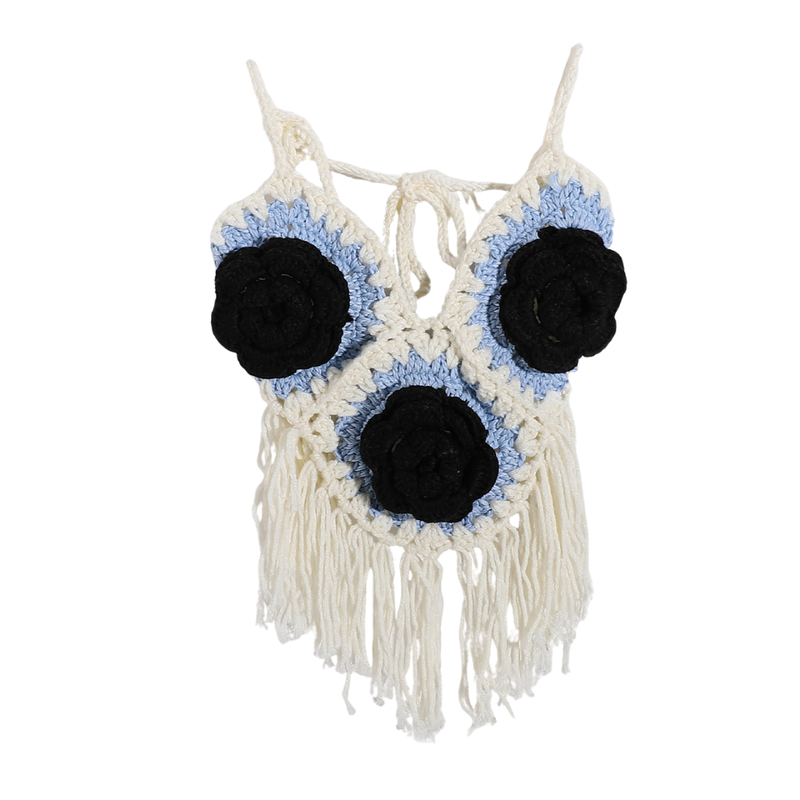 Handmade Trico Knitted Women Top & Skirt