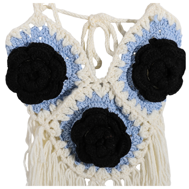 Handmade Trico Knitted Women Top & Skirt
