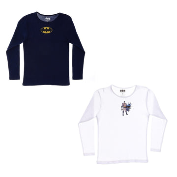 Batman Boys Long Sleeve Undershirt-Pack Of 2