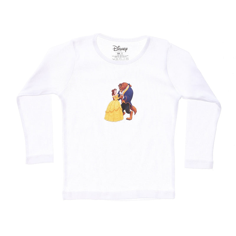 Beauty and The Beast Girls Long Sleeve Undershirt Pack Of 2