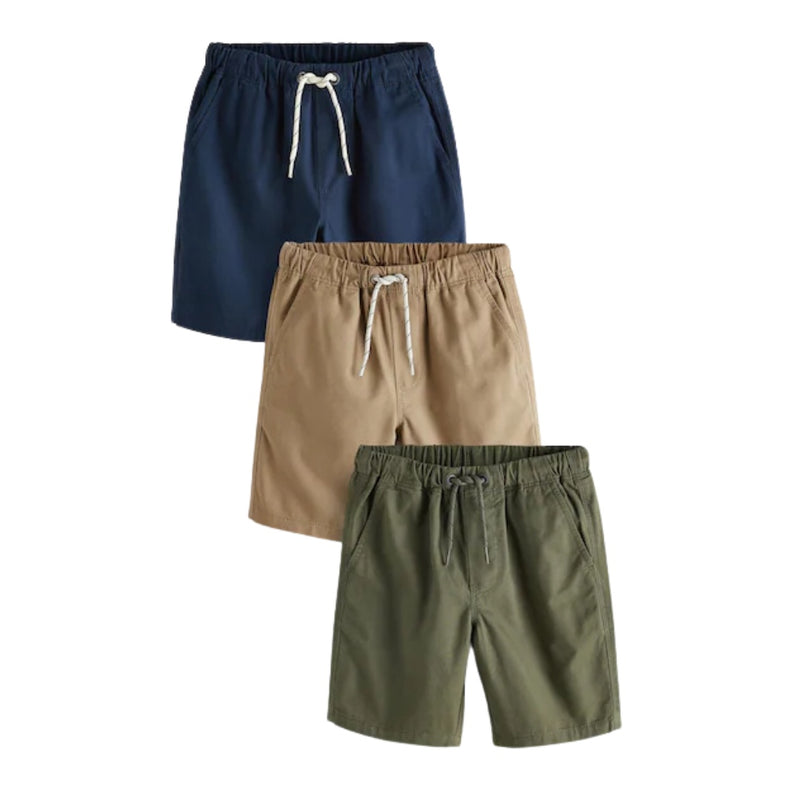 Boys’ Cotton Shorts -  Pack Of 3