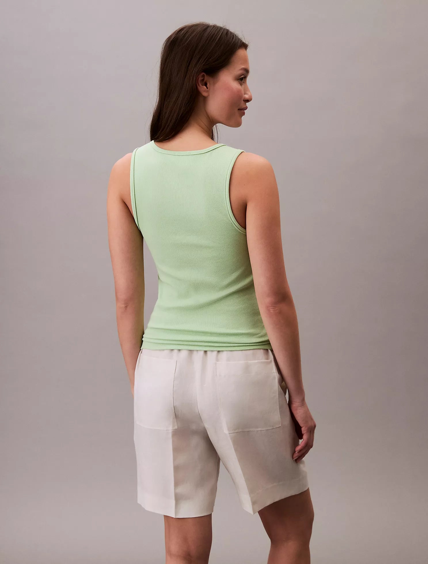  Cotton Stretch Henley Tank
