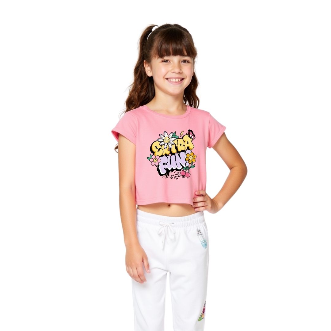 Extra Fun Girls Crop Top