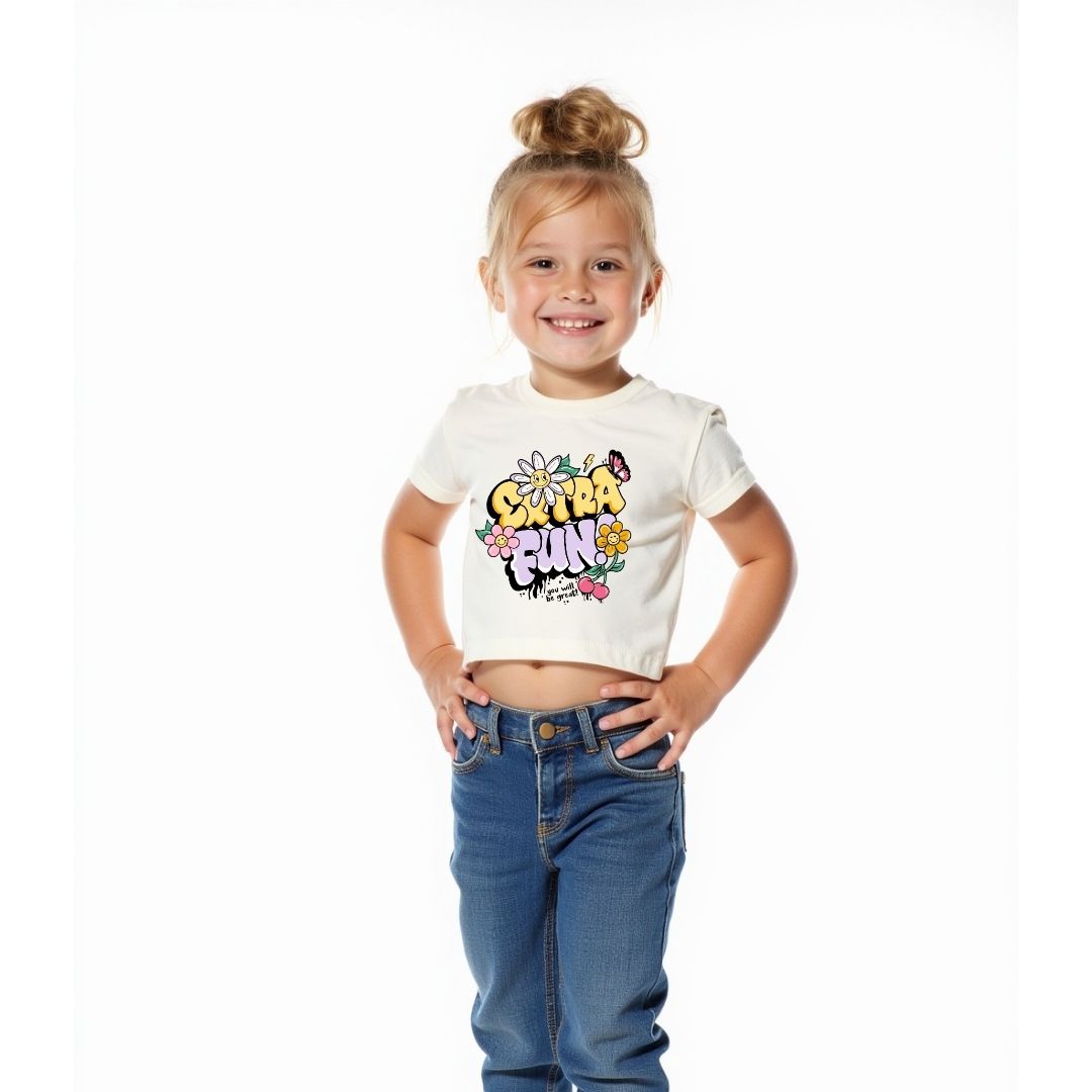 Extra Fun Girls Crop Top