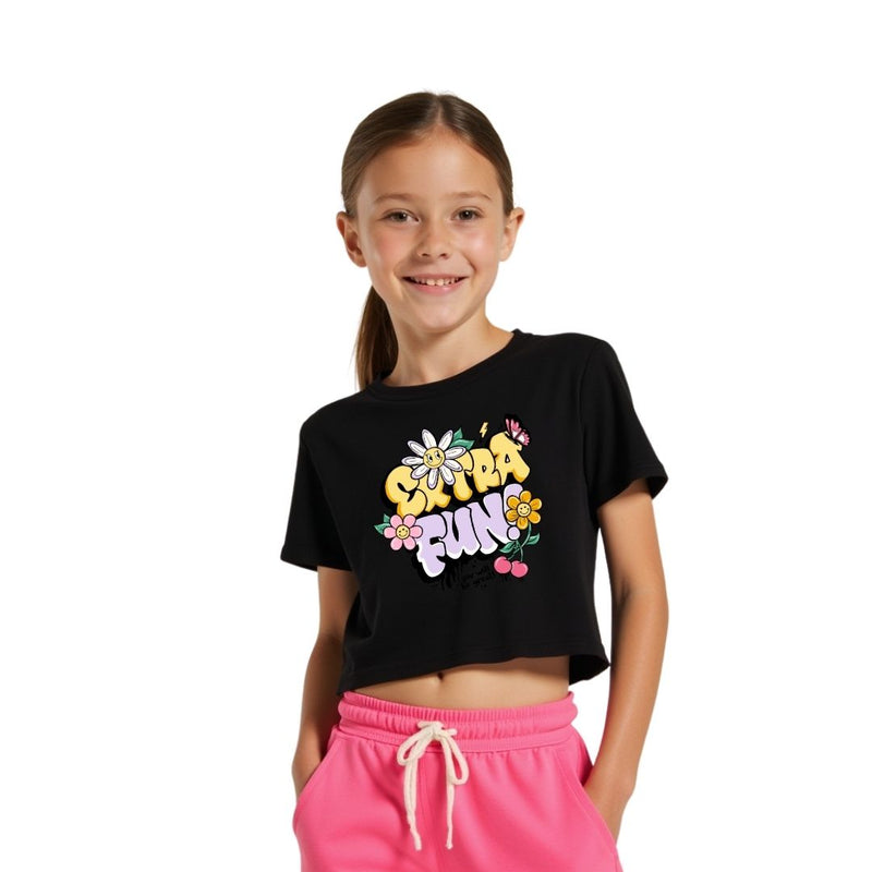 Extra Fun Girls Crop Top
