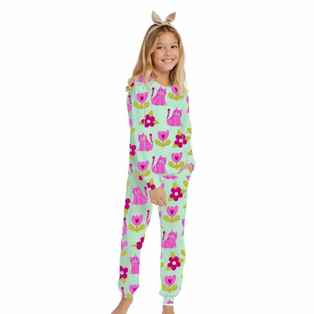 Girls Long Sleeve & Pajama Set