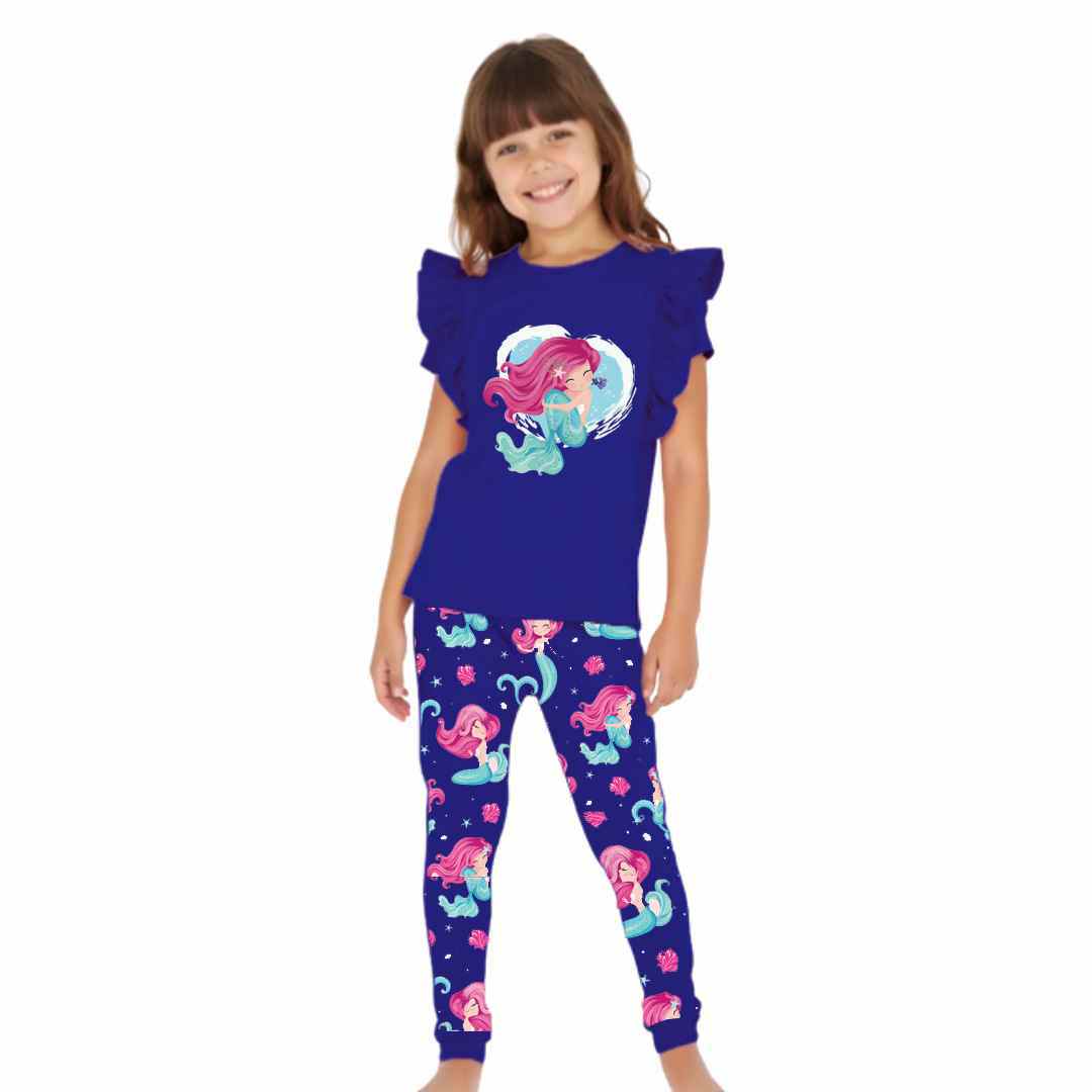 Girls Short Sleeve & Pajama Set