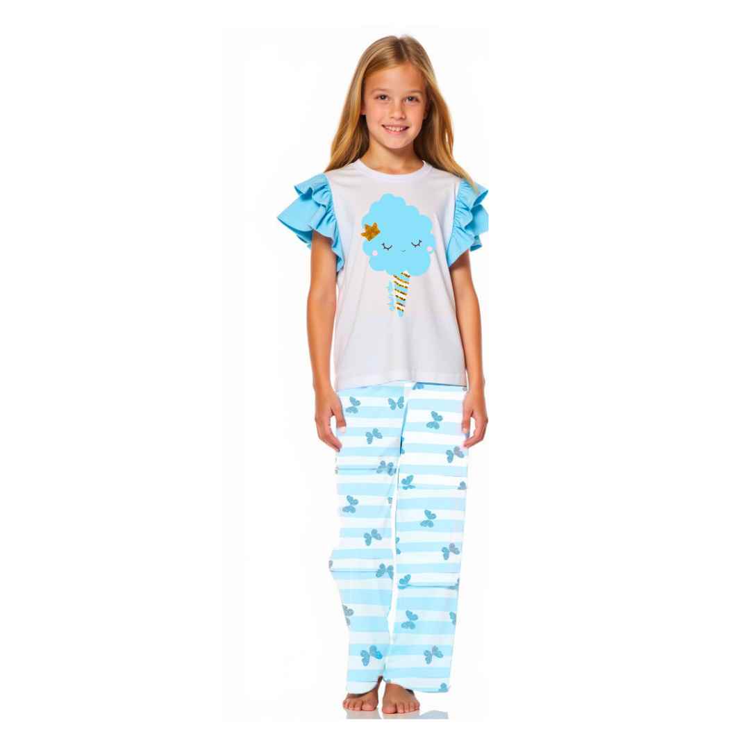 Girls Short Sleeve & Pajama Set