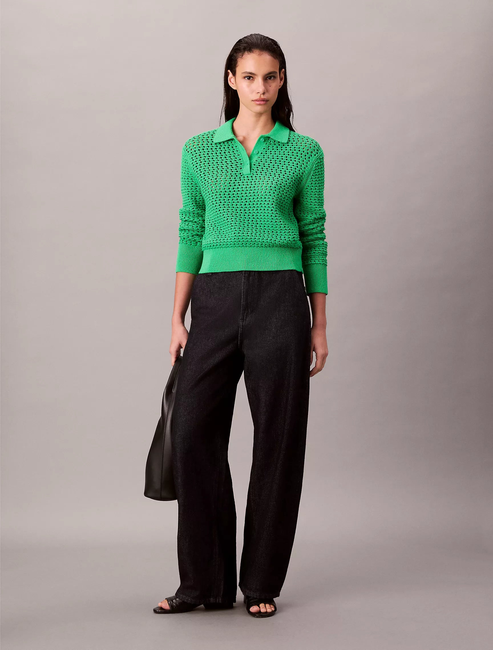 Lightweight Women’s Polo Sweater
