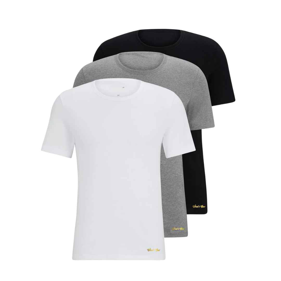 Men Short Sleeve T-Shirts-Pack of 3