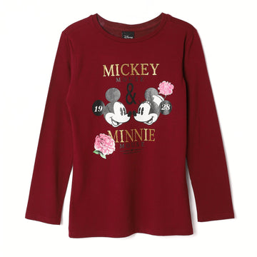 Minnie Mouse Women Long Sleeve Tee