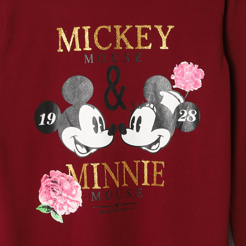 Minnie Mouse Women Long Sleeve Tee