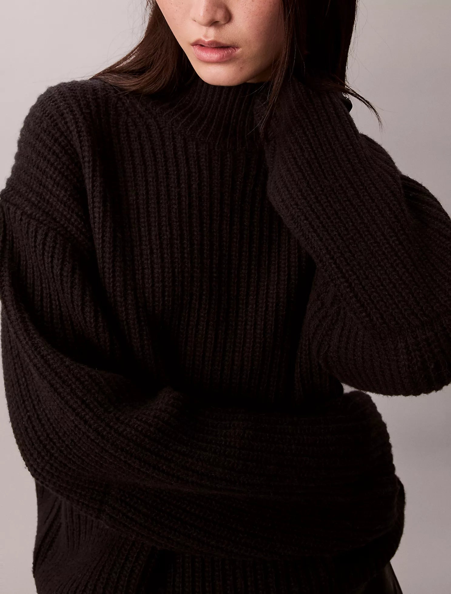 Relaxed Fit Turtleneck Sweater
