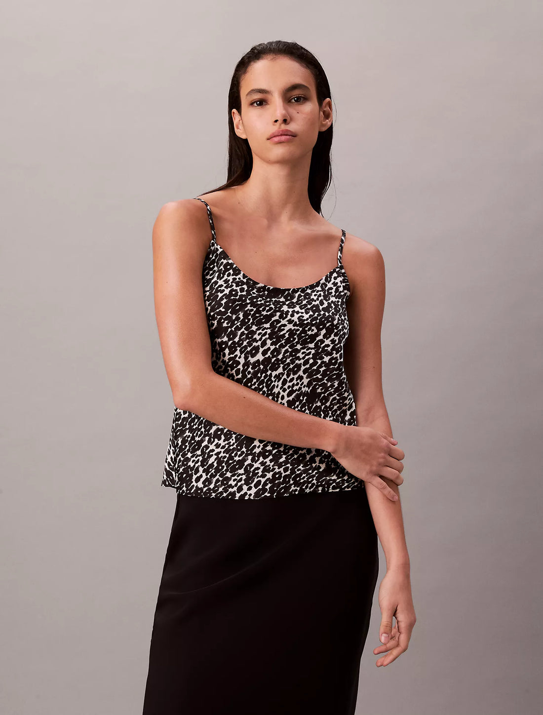 Satin Scoop Neck Top