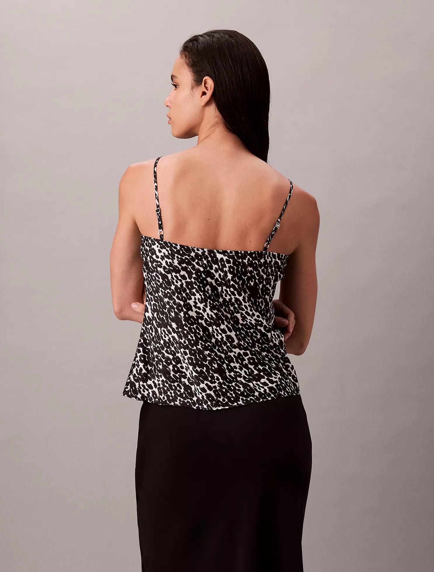 Sleeveless Satin Top with Open Back