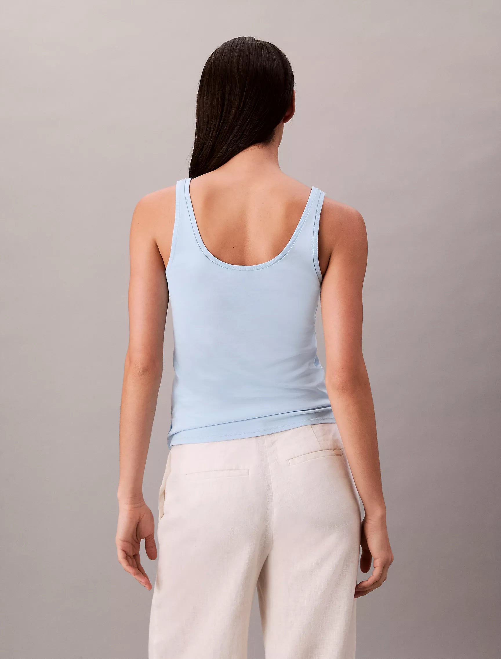 Sleeveless Scoop Neck Cotton Top

