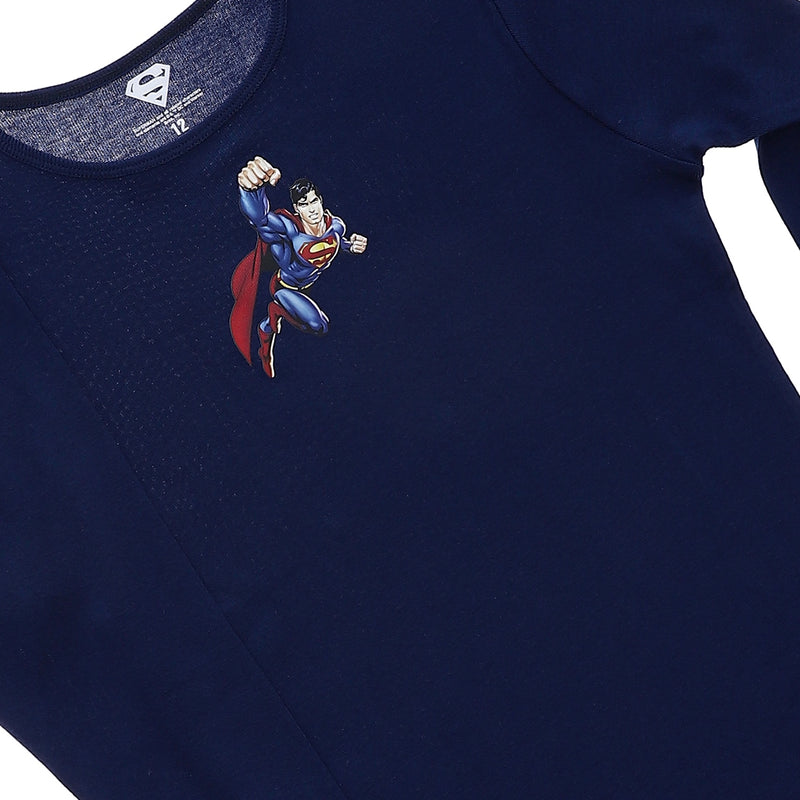 Super Man Boys Long Sleeve Undershirt-Pack Of 2
