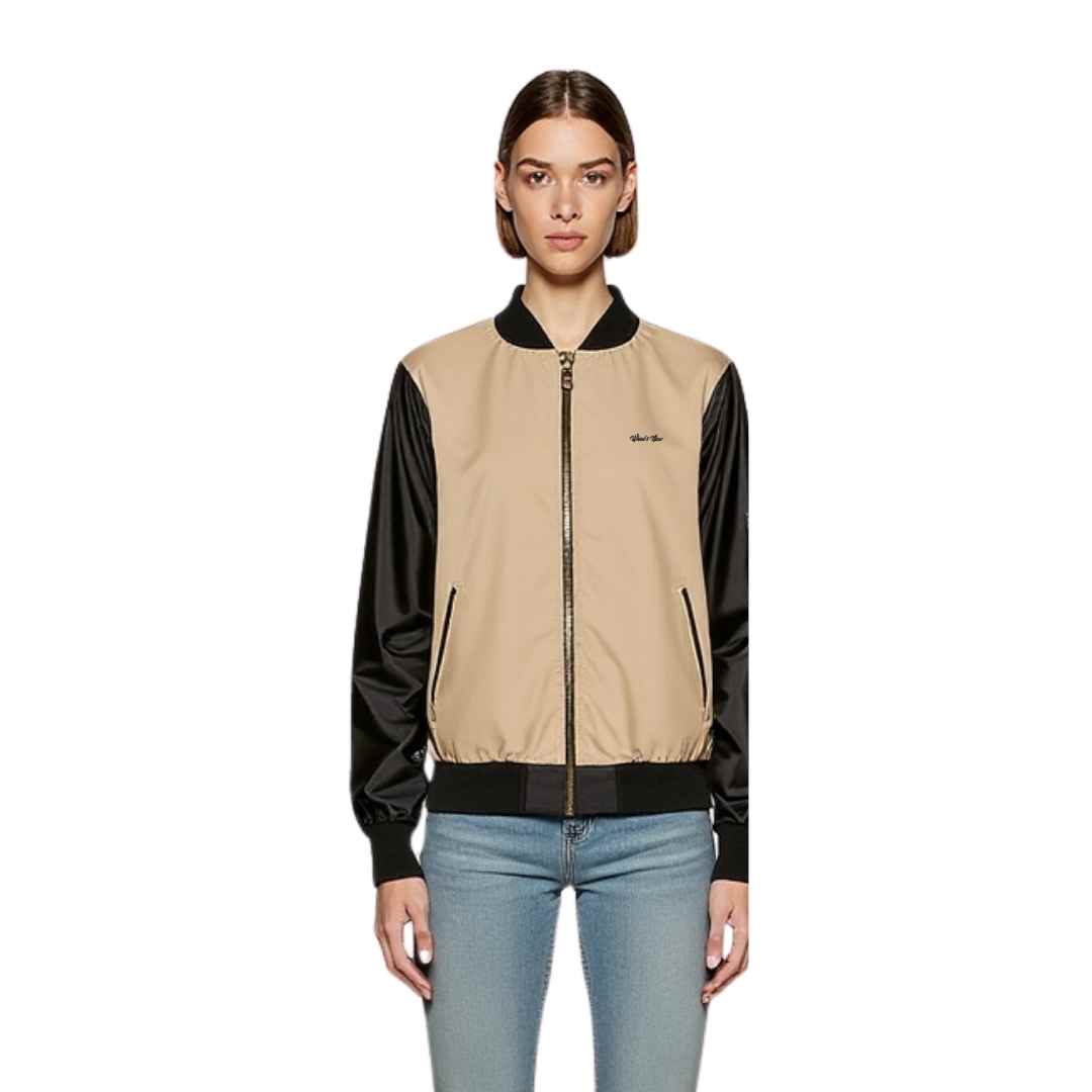 Satin Contrast Bomber Jacket