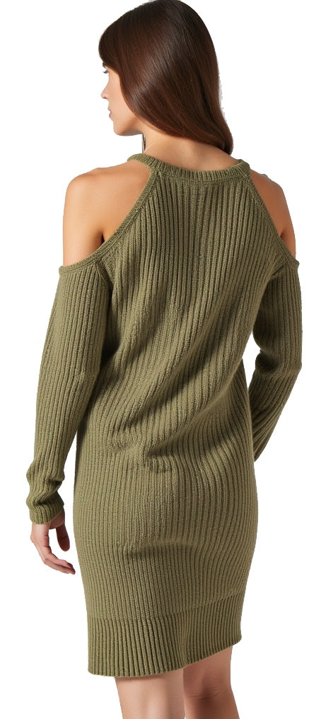 Cozy Chic Off-Shoulder Knit Sweater Dress