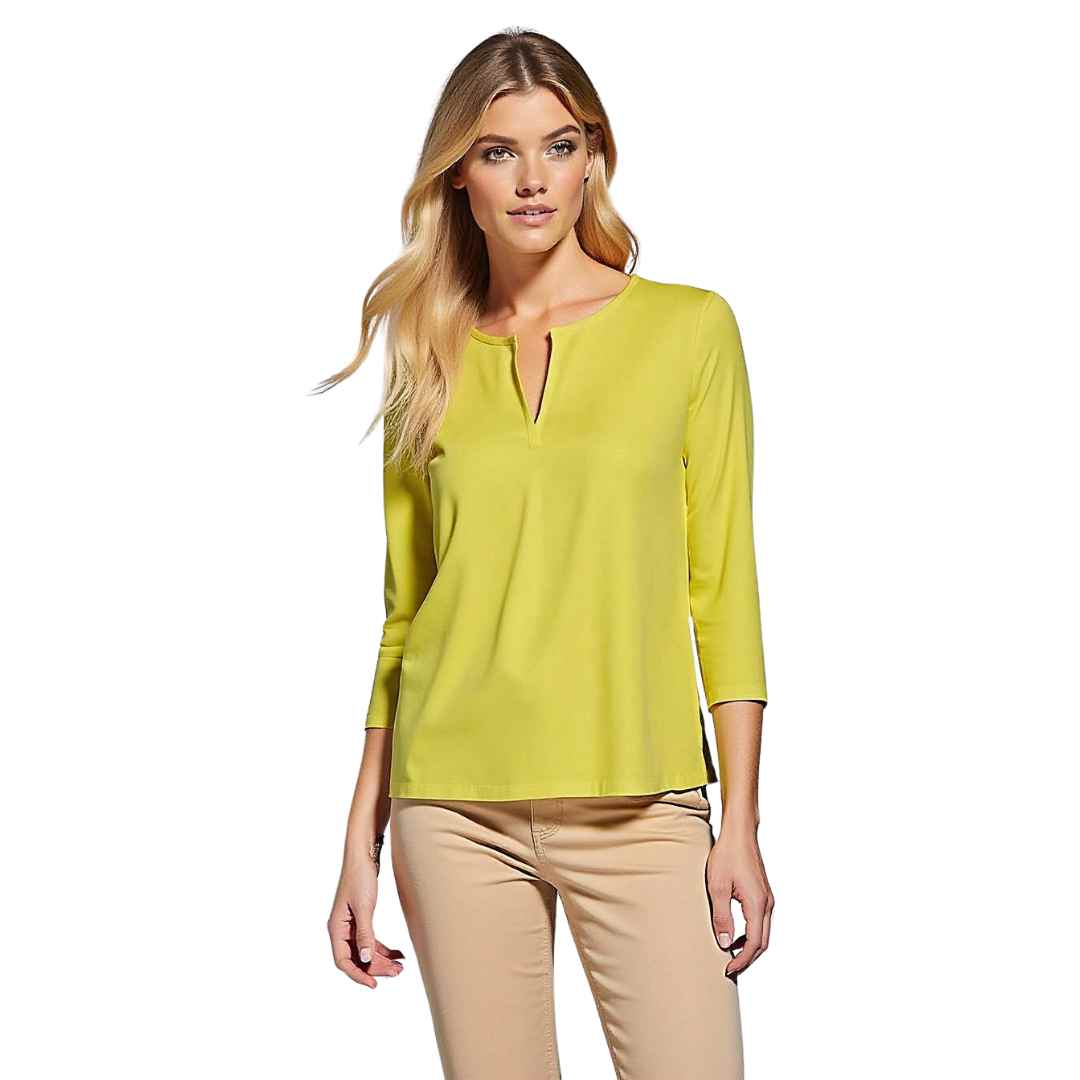 Women’s 3/4 Sleeve Notch Neck Top