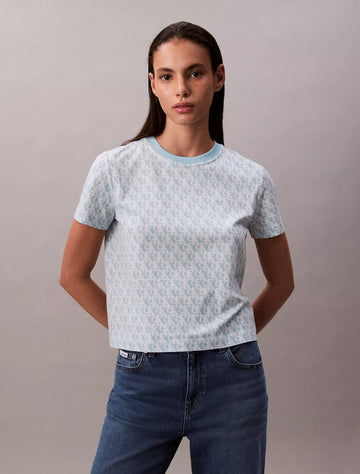  Women’s 100% Cotton Monogram Logo T-Shirt