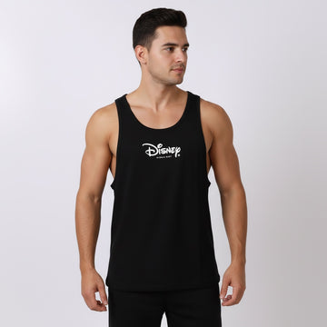 Men Disney Black Tank Top Front View