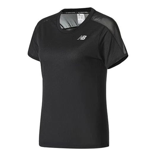 New Balance women black running t shirt sportswear
